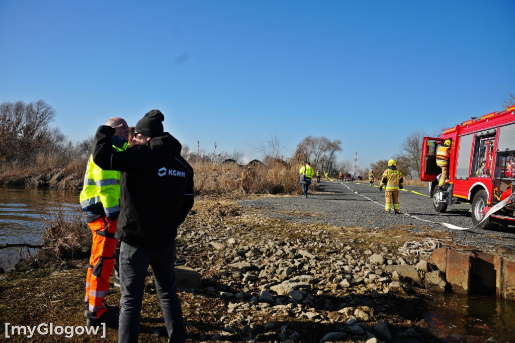 Akcja ratownicza w Hucie Miedzi Głogów