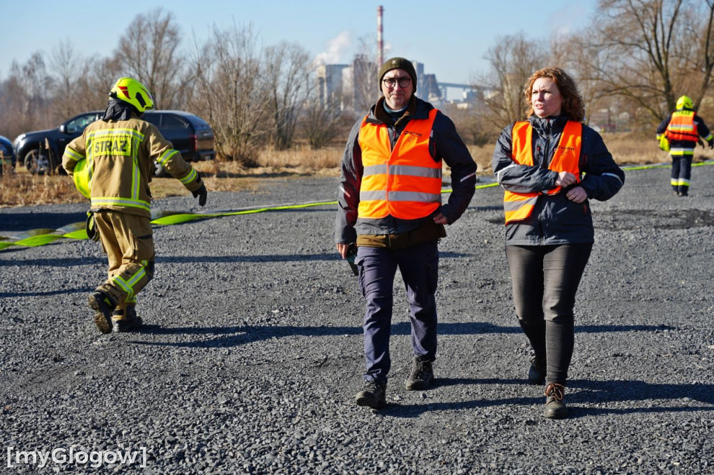 Akcja ratownicza w Hucie Miedzi Głogów