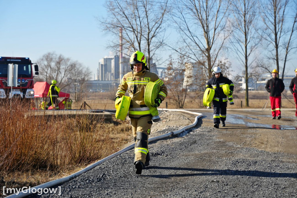 Akcja ratownicza w Hucie Miedzi Głogów