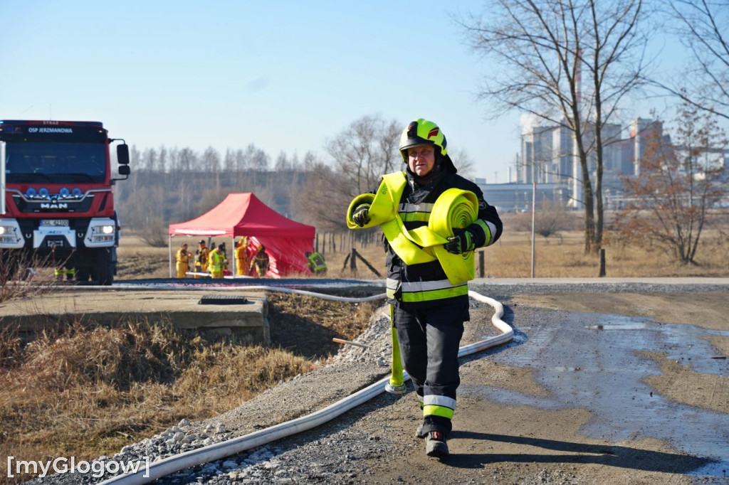 Akcja ratownicza w Hucie Miedzi Głogów