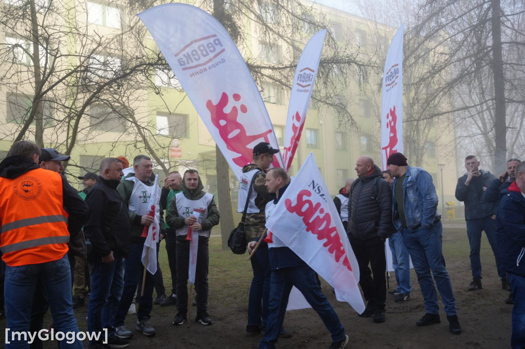 Protest pracowników KGHM