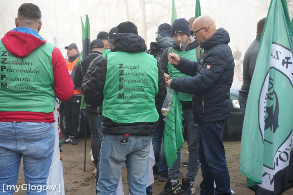 Protest pracowników KGHM