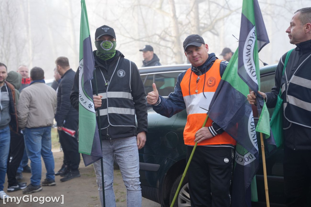 Protest pracowników KGHM