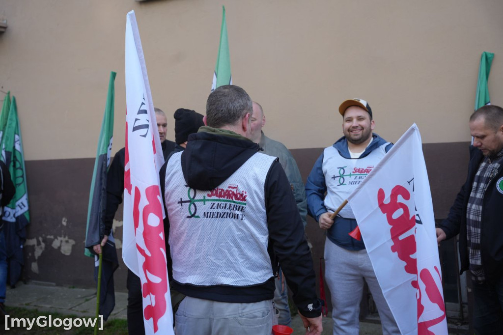 Protest pracowników KGHM