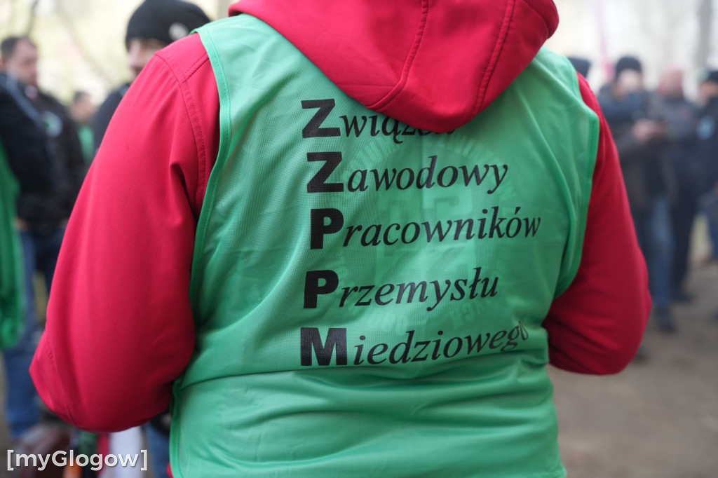 Protest pracowników KGHM