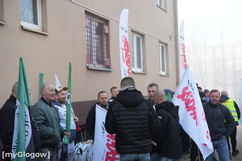 Protest pracowników KGHM