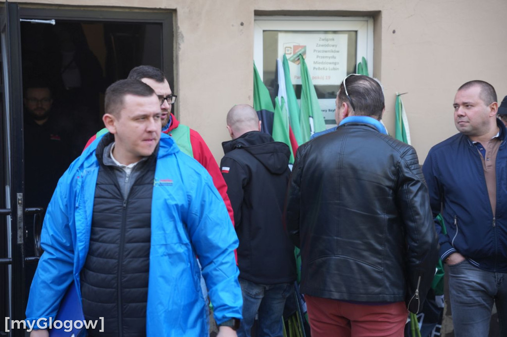 Protest pracowników KGHM