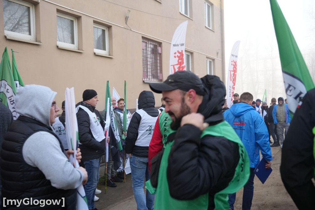 Protest pracowników KGHM