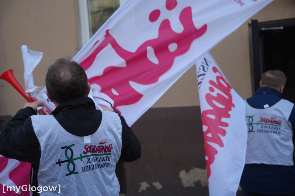 Protest pracowników KGHM