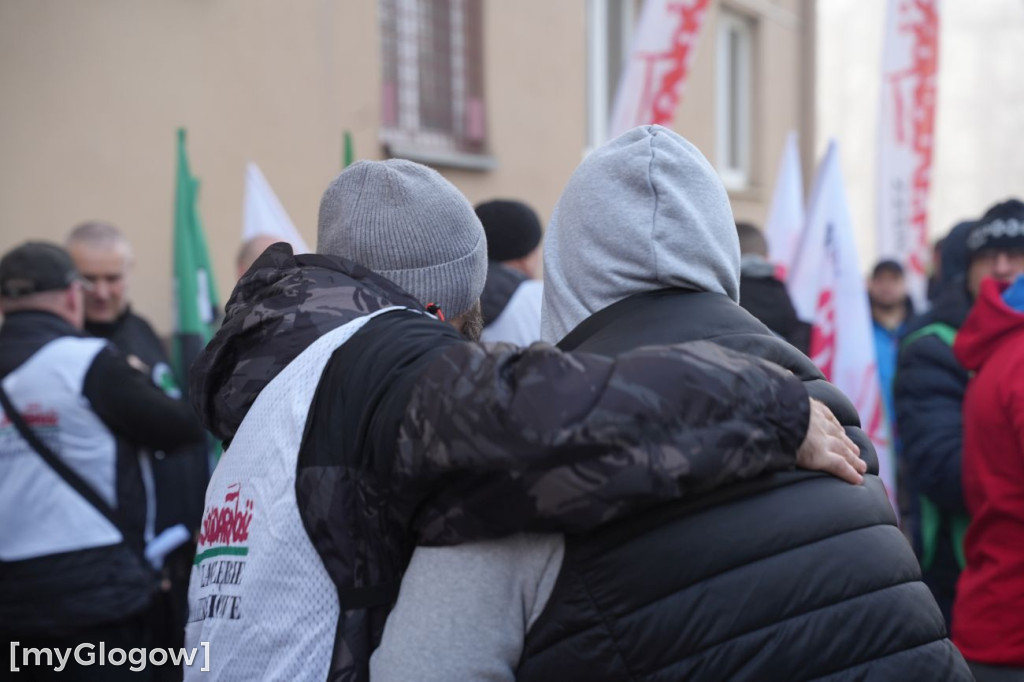 Protest pracowników KGHM