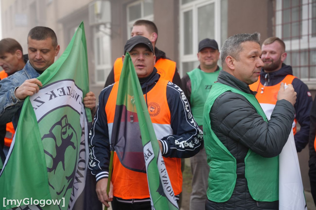 Protest pracowników KGHM