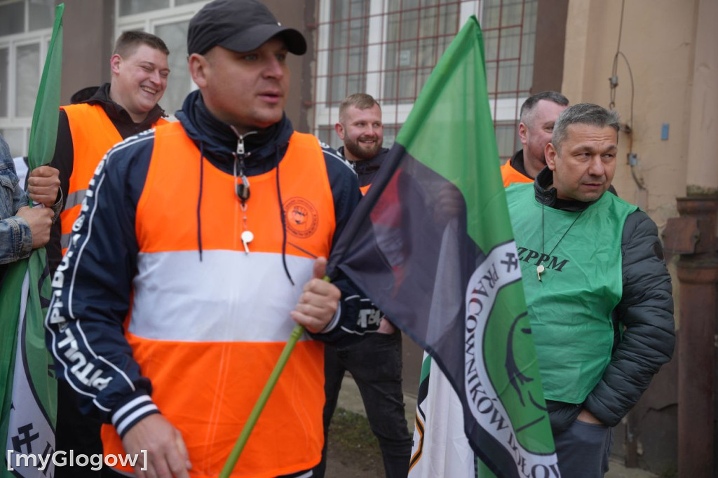 Protest pracowników KGHM