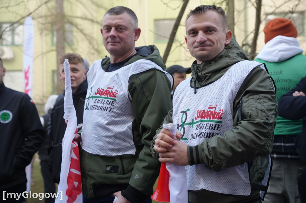 Protest pracowników KGHM