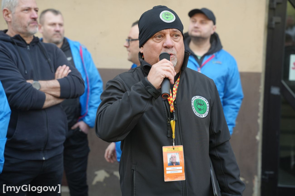 Protest pracowników KGHM