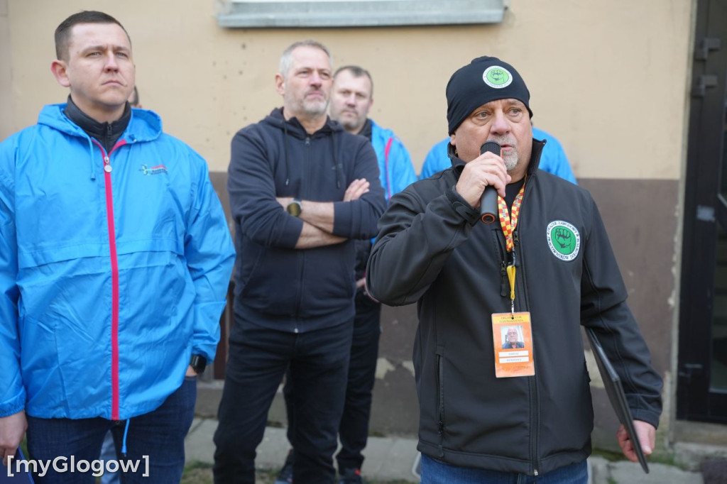 Protest pracowników KGHM