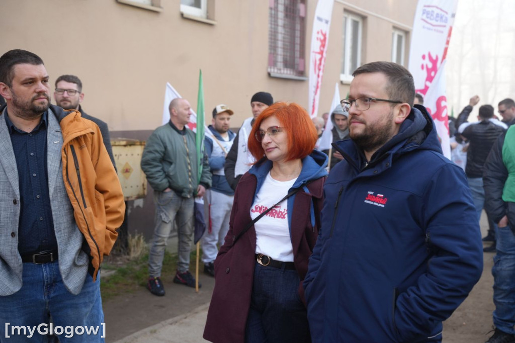 Protest pracowników KGHM