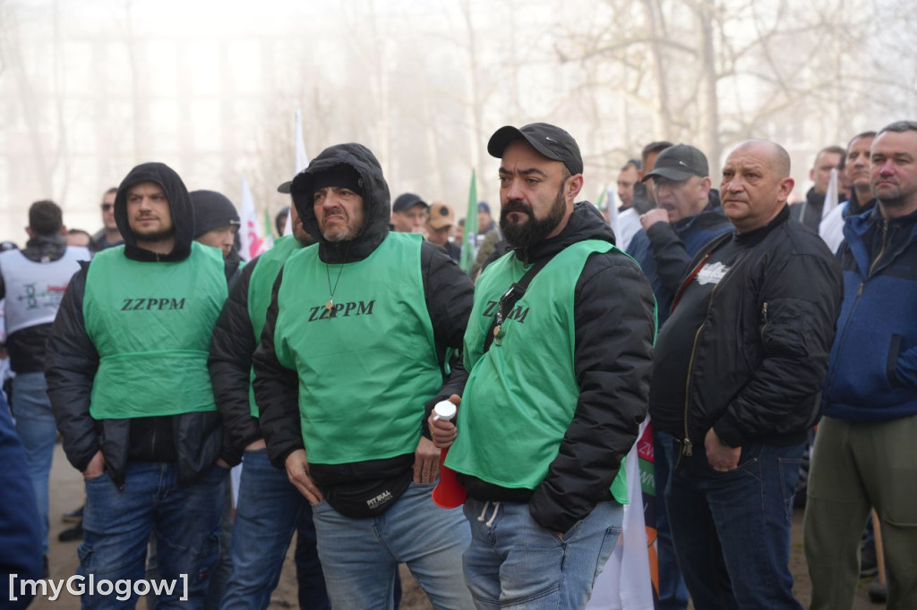 Protest pracowników KGHM