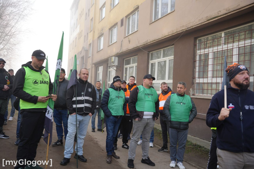 Protest pracowników KGHM