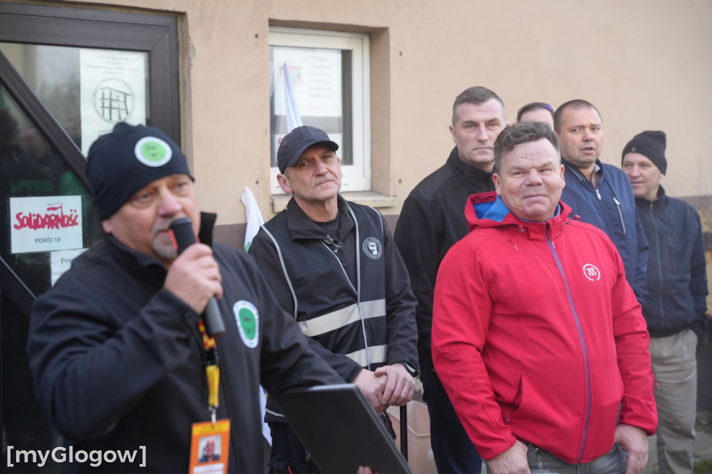 Protest pracowników KGHM