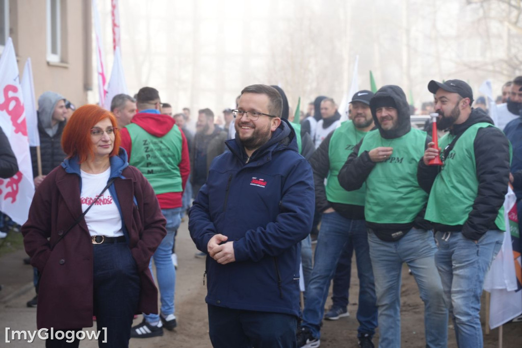 Protest pracowników KGHM