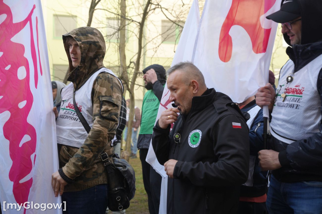 Protest pracowników KGHM