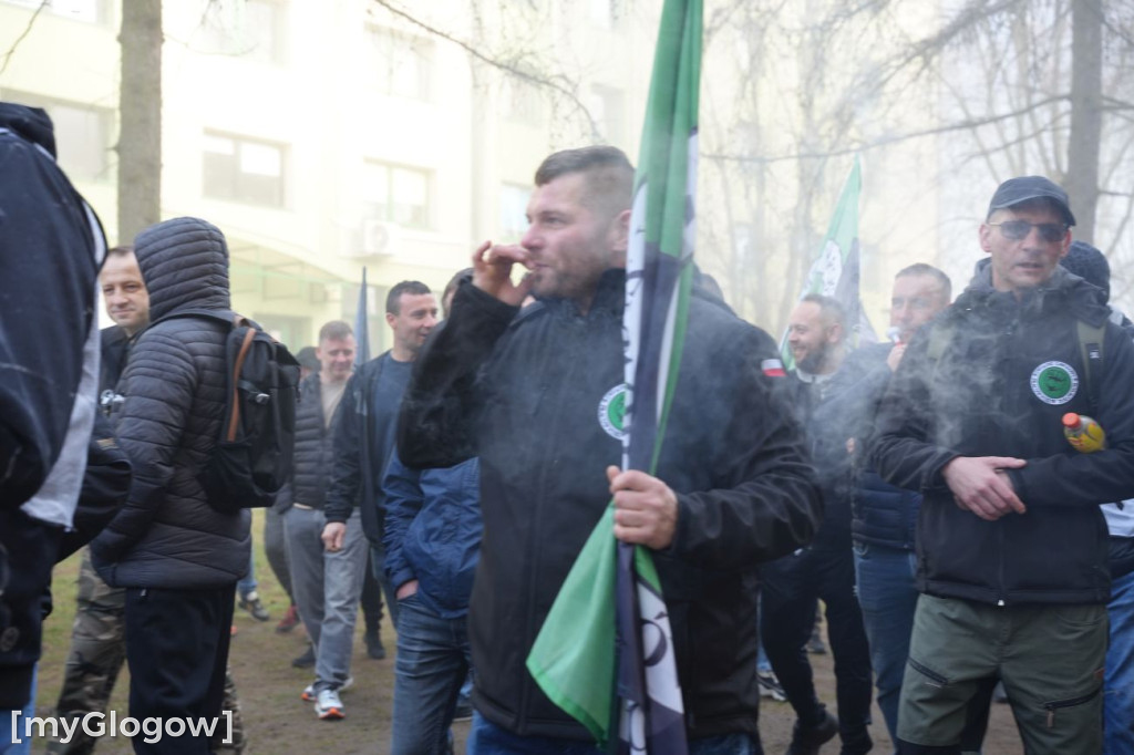 Protest pracowników KGHM