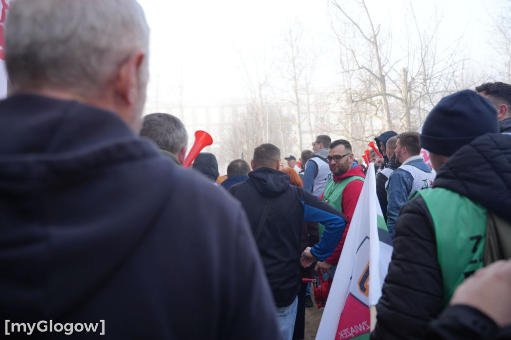 Protest pracowników KGHM