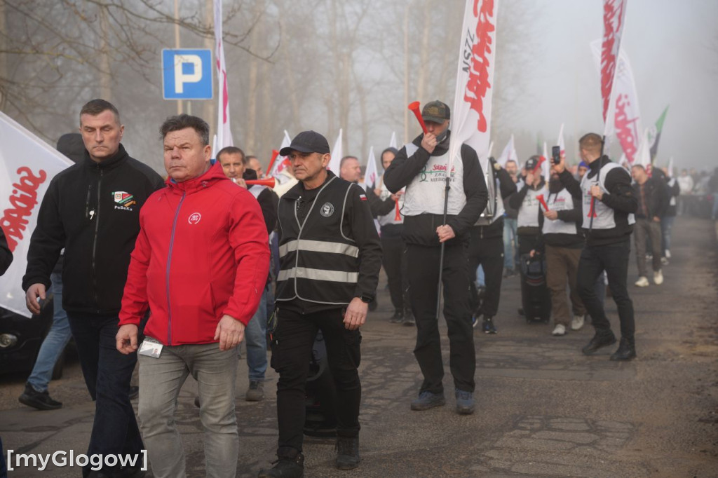 Protest pracowników KGHM