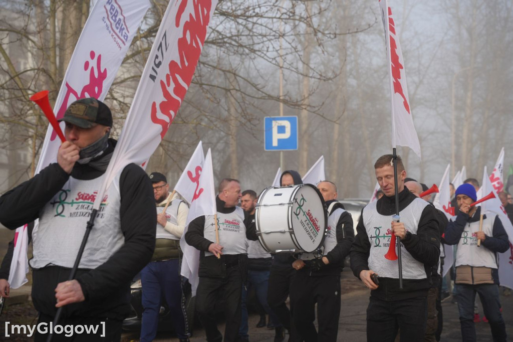 Protest pracowników KGHM