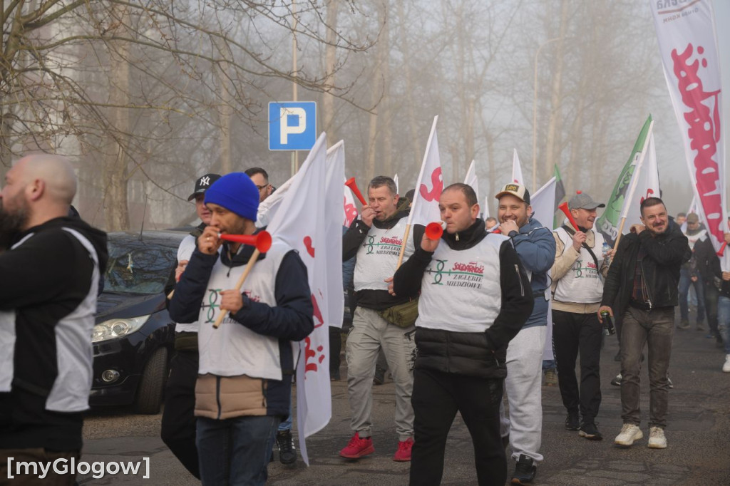 Protest pracowników KGHM