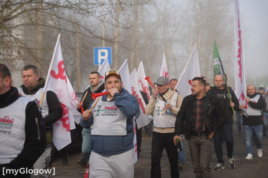 Protest pracowników KGHM