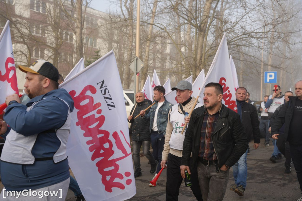 Protest pracowników KGHM