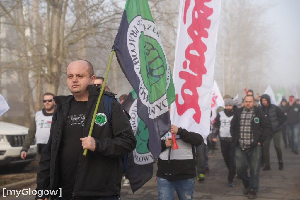 Protest pracowników KGHM