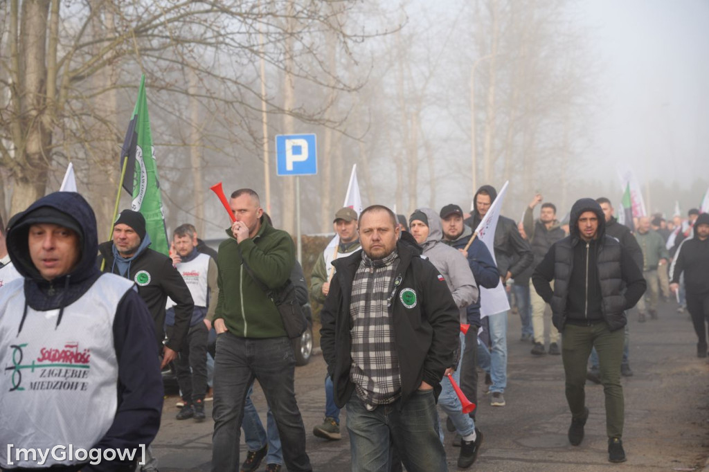 Protest pracowników KGHM
