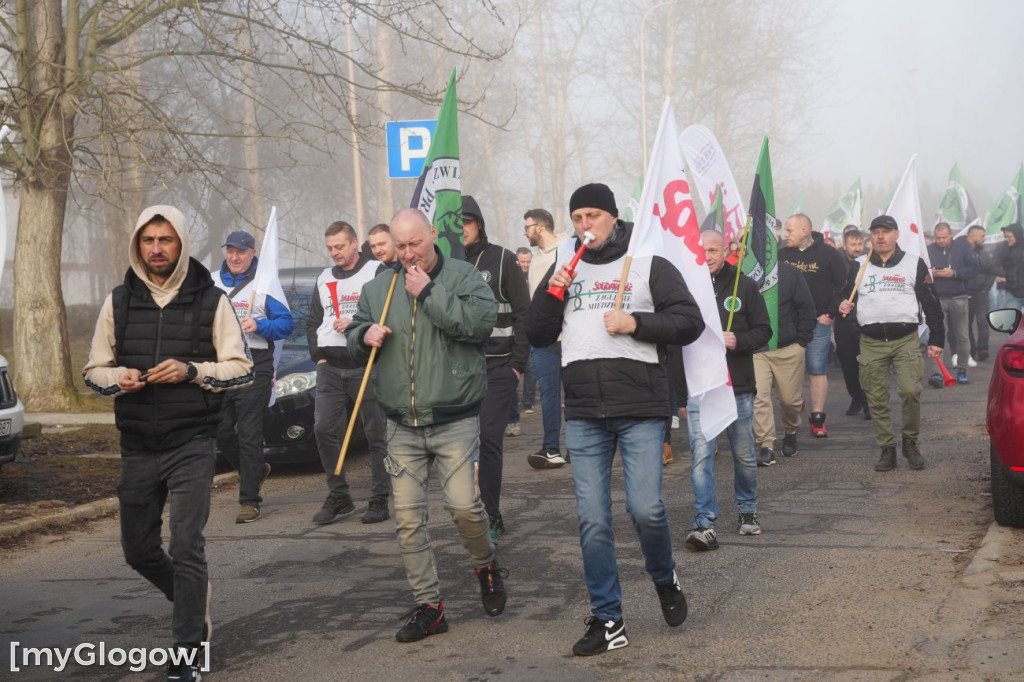 Protest pracowników KGHM