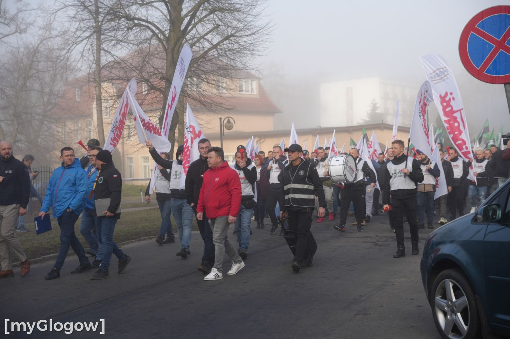 Protest pracowników KGHM
