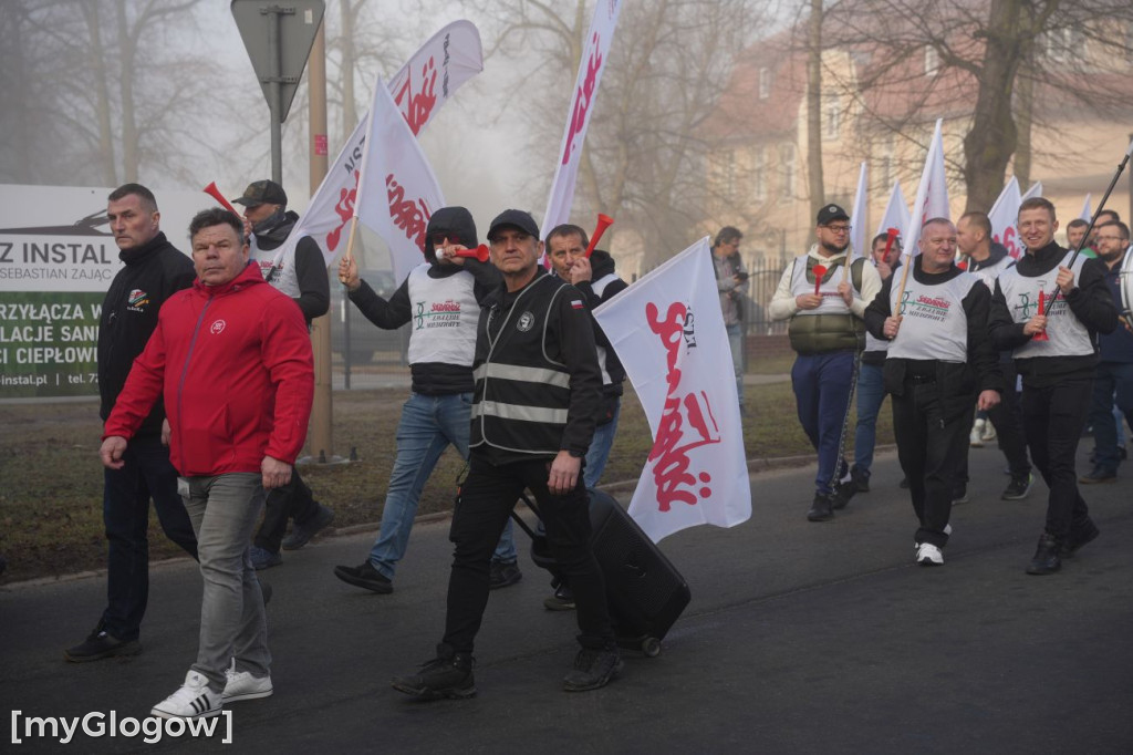 Protest pracowników KGHM