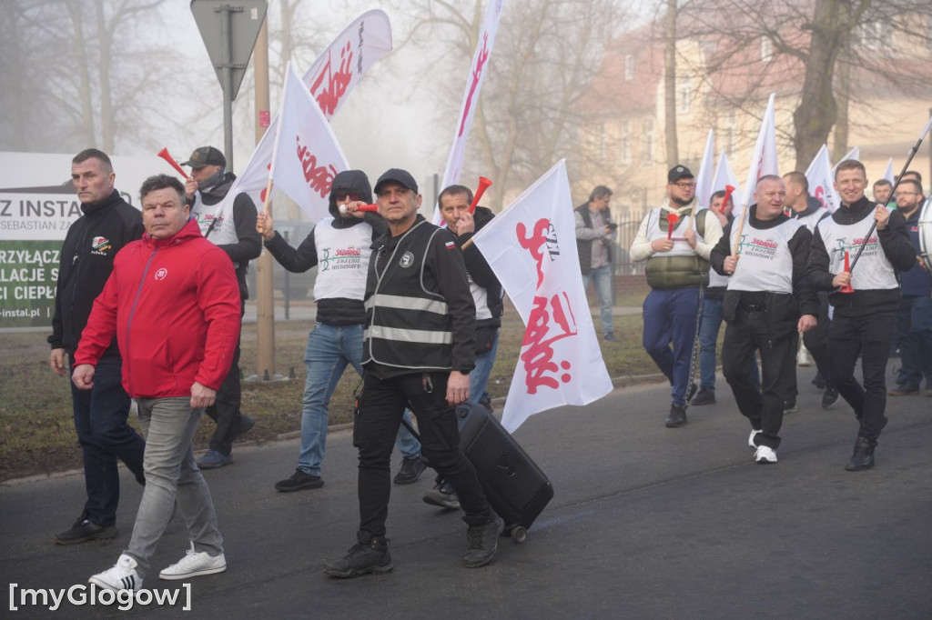 Protest pracowników KGHM