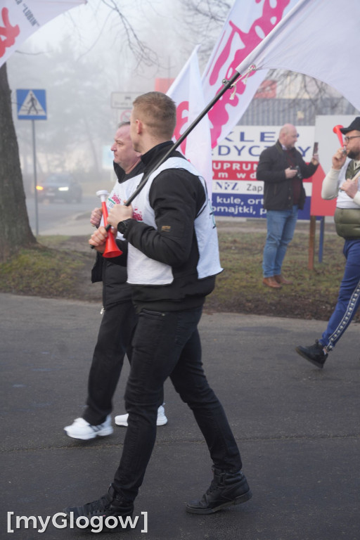Protest pracowników KGHM