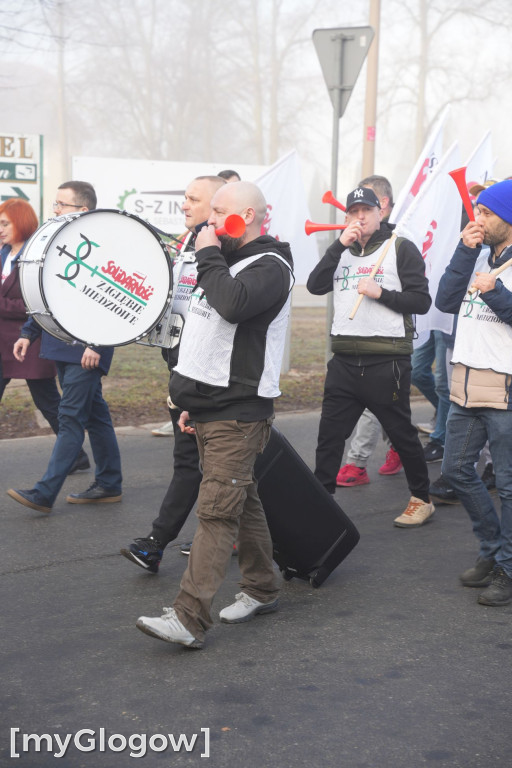Protest pracowników KGHM