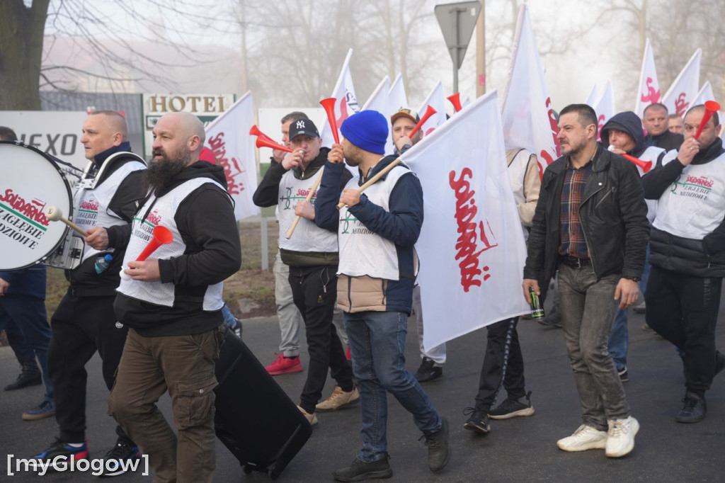 Protest pracowników KGHM