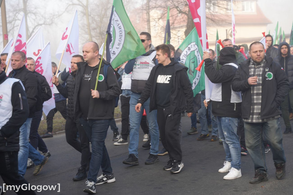 Protest pracowników KGHM
