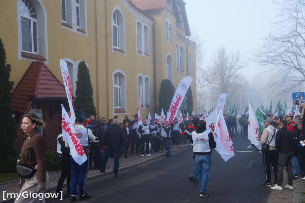 Protest pracowników KGHM
