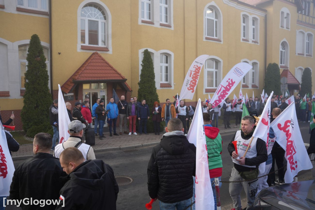 Protest pracowników KGHM