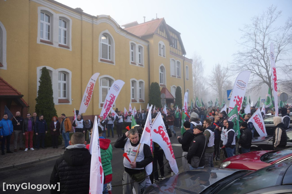 Protest pracowników KGHM
