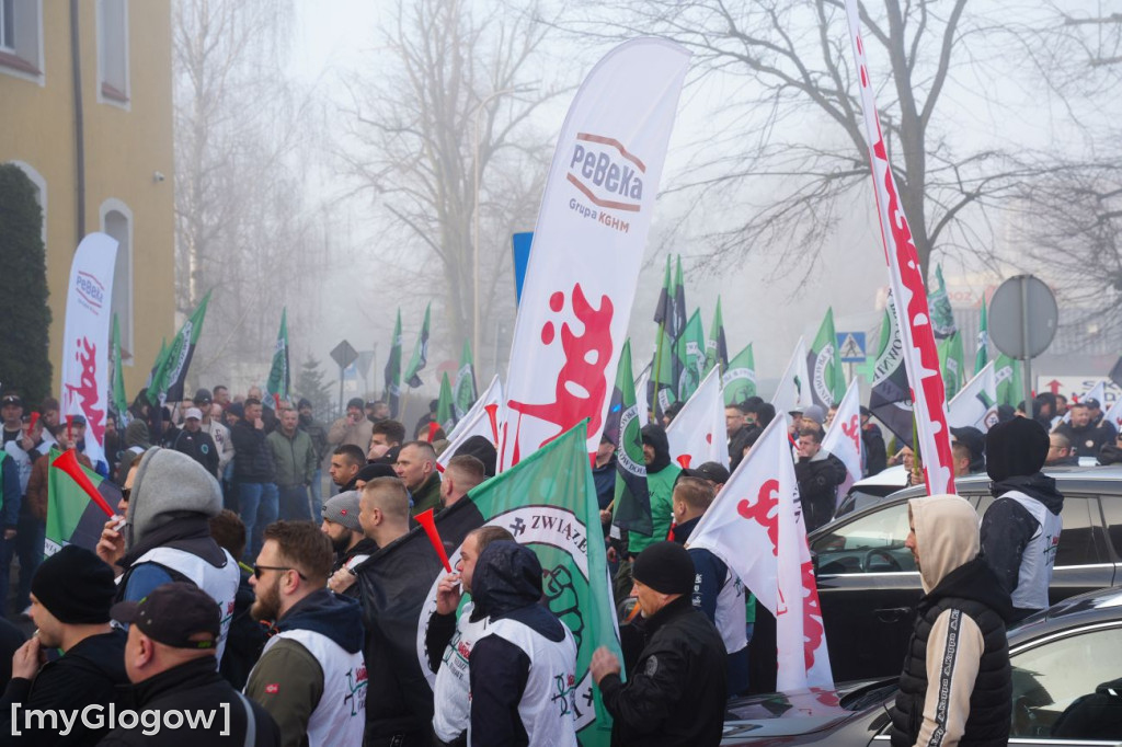 Protest pracowników KGHM
