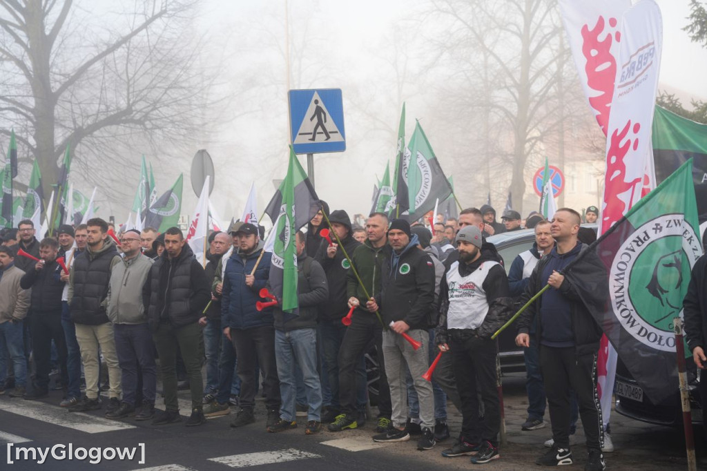 Protest pracowników KGHM