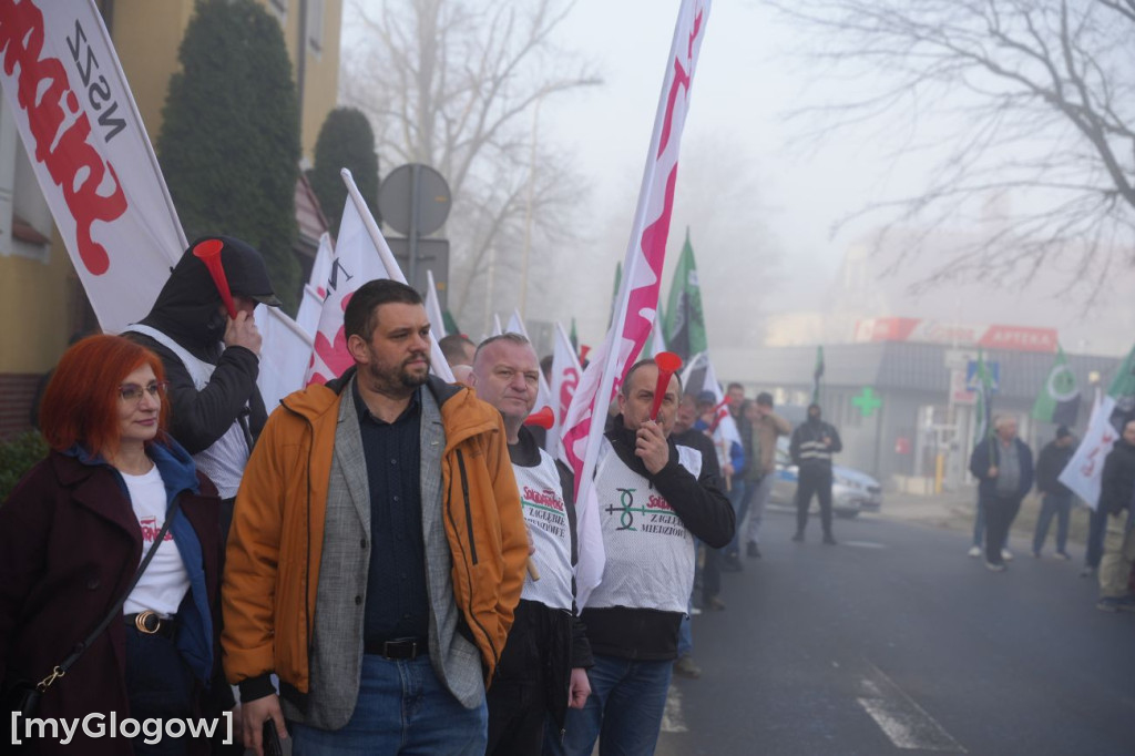 Protest pracowników KGHM