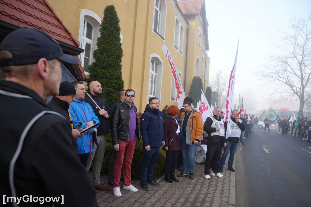Protest pracowników KGHM