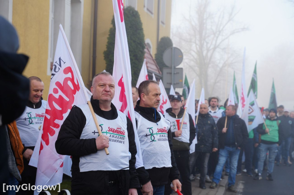 Protest pracowników KGHM